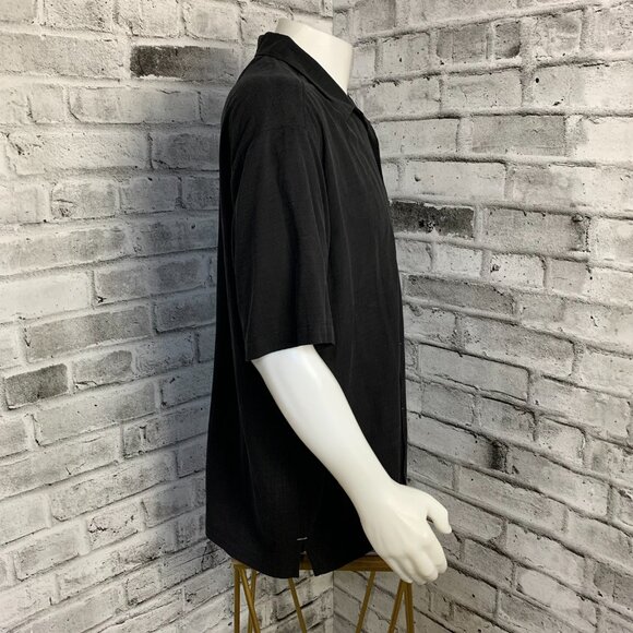 Tommy Bahama Baseball San Francisco Giants Button Up Shirt Mens XL Black Silk - Picture 4 of 11